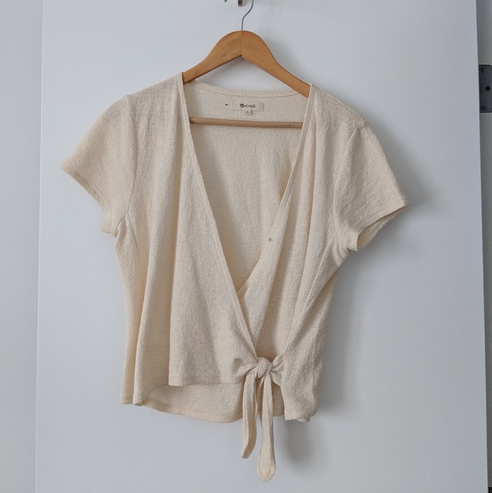 Madewell wrap top cream medium